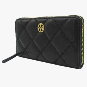 Tory Burch Black Quilted Leather Wallet